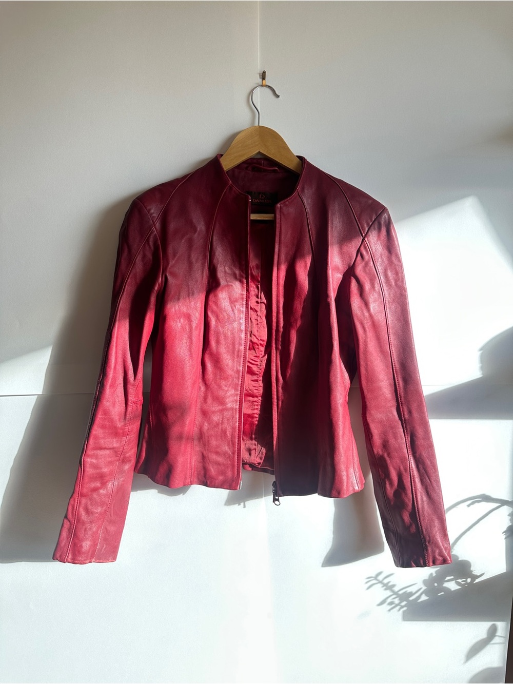 Y2K Danier Genuine Leather Zip Jacket